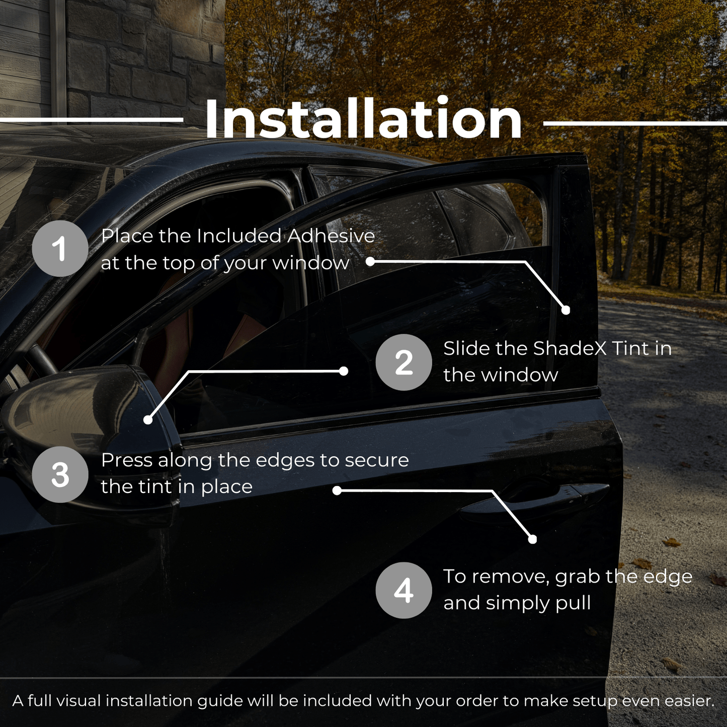 ShadeX Custom-Cut Reusable Tint – Front Windshield