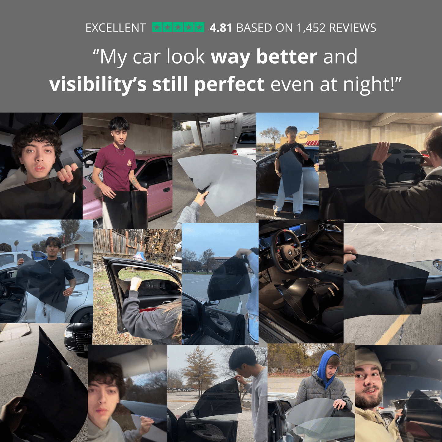 ShadeX Reusable Tint – Front Windshield